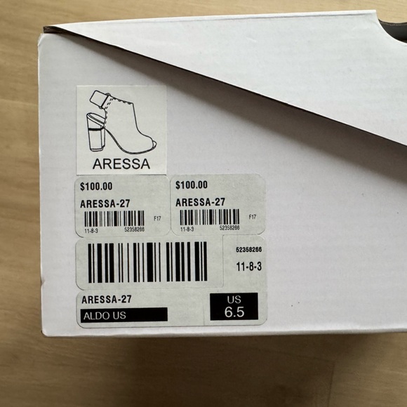 Aldo Taupe Peep-Toe Slingback Block Heel (Size 6.5) - Picture 7 of 7